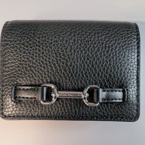 Carson Small Pebbled Leather Wallet - Black - Like New - Used Once
